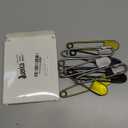 Juexica 10 Pcs Large Safety Pins 5 Inch Jumbo Stainless Steel Safety Pins Heavy Duty Huge for Strong Laundry Upholstery Sewing Quilting Key Rings Craft Outdoor (Black,Silver,Gold)