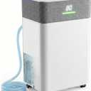 Uthfy 2500Sq.Ft Dehumidifier for Basement with Drain Hose,Large Quiet Smart Compressor Dehumidifiers for Home/Bedroom/Bathroom,Reusable Filter,Dual-Screen,Child Lock,Intelligent Humidistat,24H Timer