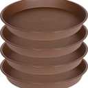 4 Pack of 16-inch Plant Saucer (13.5" Base), Heavy Duty Plastic Plant Tray for Pots, Flower Water Trays for Indoors, Bird Bath Bowls, Plant Drip Saucers for Planter 14"/15"/16"  