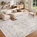 8x10 Washable Area Rugs for Living Room Beige Brown Non-Slip Rug
Vintage Medallion Rug，Soft Low Pile Large Rugs，Indoor Retro Carpet for Bedroom Nursery Dining Table Farmhouse Home Office