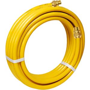 CSST Corrugated Stainless Steel Tubing 37 Ft 1/2" Flexible Natural Gas Line Pipe Propane Conversion Kit Grill Hose with Male Adapter Fittings