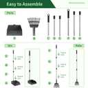 Dog Pooper Scooper, Dog Poop Trash Can Set with Removable Inner Bucket, Long Handle Rake, 150 Waste Bags, Easy Pick Up Poop Scooper, 20L Dog Poop Trash Bin for Small/Large Dog Families