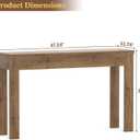 Armocity Console Table, 47" Farmhouse Wood Entryway Table, Sofa Tables Narrow Long Behind Couch, Entry Table for Entrance, Hallway, Living Room, Brown Oak