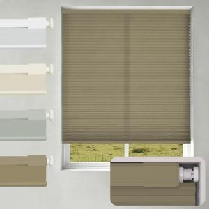 No Drill No Tools Light Filtering Cellular Shades,Cordless Blinds for Indoor Windows,Thermal Insulation Window Shades Honeycomb Blinds for Bedroom,Office,Home,Light Brown,36" w x 36" h