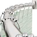 Curved Shower Curtain Rod for Bathroom, 40-72 Inches Adjustable Curved Shower Rod, 0.9MM Rustproof Shower Curtain Rod with Rotating Brackets for Extra Shower Space, Need To Drill, Brush Nickel