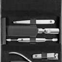 Manicure Set 6-Piece with Cowhide case, Professional Care for Hands and feet, Black