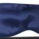 100% Pure Silk Sleep Mask, 22 Momme 6A Mulberry Silk Fabric and Filling, Total Light Blocking Eye Mask Sleeping for Women, Men, Side Sleepers, (Blue)