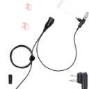 commountain CLS1410 CLS1110 Earpiece with PTT/Mic for Motorola Walkie Talkies Radios DTR550 DTR700 RDU4100 RDU4160D RMU2040 RMU2080D RMU2080 DLR1020, CLS 1410 CLS 1110, Acoustic Tube Headset, 2 Pin