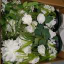 Ling's moment Large Free-Standing Flowers, Wedding Arch, 36", 2pcs, White
