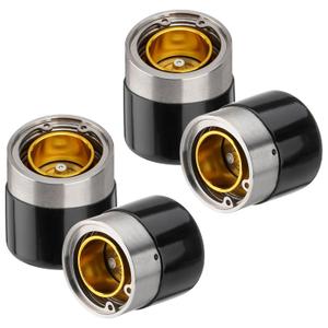1.98" Trailer Wheel Bearing Protectors, Chromed Stainless Steel Axle Bearing Protective Kit with Dust Cap & Auto Check for Boat Trailer, Utility Trailer, Snowmobile, RV and ATV - 4 Pack