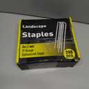 HongWay 240 Pack 6 Inch Landscape Staples, Garden Stakes Galvanized Tent Stakes Heavy Duty 11 Gauge SOD Landscaping Fabric Pins Yard Ground Lawn Staples for Plant Cover, Turf, Fence, Grass Decoration