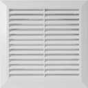 White 6" Inch Ventilation Grille - Inside/Outside use - (Flange 5.9"/Cover 8"x8") - Air Vent Louver - Exhaust Hood 