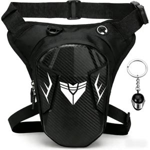Motorcycle Leg Bag, Thigh Bag for Men Women, Water-Resistant Drop Leg Pouch with Adjustable and Removable Strap, Hands-Free Storage for Motorcycle Accessories, Cycling Hiking, Camping, Fishing