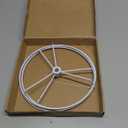 PATIKIL 7.9 Inch Lamp Shade Ring, 2 Set Metal Lamp Shade Frame Wire Lampshade Frame DIY Drum Strong Ring Lampshade Holder for Table Floor Lamp, White
