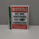 2 Pack We Are Watching You Waring Sign, Neighborhood Watch Sign No Trespassing Warning for House, 10 x 7 Inches Rust Free Aluminum, Weather/Fade Resistant, Easy Mounting, Durable Ink