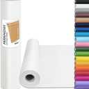 PerkHomy Craft Paper Roll 17.5" x 1,200" (100') White Kraft Easel Paper for Kids Gift Wrapping Bulletin Board Art Bouquet Flower Packing Moving Shipping Floor Covering Table (White, 17.5" x 100')