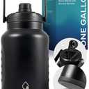 AQUAFIT 1 Gallon Insulated Water Bottle (Cold for 48 Hrs) - BPA Free & Leak Proof - 128oz Stainless Steel Jug - Big Water Bottle with Handle for Gym, Hiking, Camping & Travel