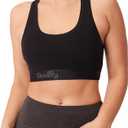 Women's Flex Merino Bralette by Woolly | RWS Certified | Soft, Breathable, Seattle Designed (Large, Black)