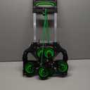 Stair Climbing cart Dolly Extended Handle by Teprovo,Aluminum Foldable Hand Truck Moving, Flat Floor Load capacity176 lb, Stair Climbing Dolly Load110 lb, Portable Trolley cart with Wheels (Green)