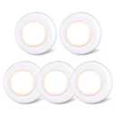 STAR-SPANGLED Push Tap Light, 2.8” Mini Night Touch LED Puck Lamp, Portable Under Cabinet Lighting AAA Battery Operated Powered, DIY Stick On Lights for Closet, Counter, Kitchen, Warm White, 5 Pack