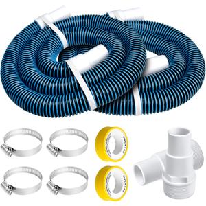 9FT Above Ground Pool Hoses Fits for Hayward Swimming Pool Filter Pump with 1 1/2" Connector Hose Replacement Kit 2 Pack)