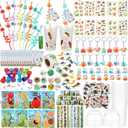Poen 172 Pcs Insects Party Favors Bugs Birthday Party Favors Include Cup Straw Stamp Clap Bracelet Keychain Ring Puzzle Sticker Animal Miniature Card for Classroom Rewards Gifts Goody Bag Stuffer