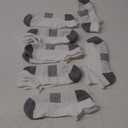 JOYNÉE 7 Pairs Mens Athletic Running Ankle Socks Cushioned Breathable Low Cut Sports Tab Socks for Men, White, Sock Size 10-13