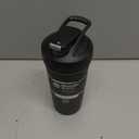 BlenderBottle Strada Shaker Cup Insulated Stainless Steel Water Bottle with Wire Whisk, 24-Ounce, Black