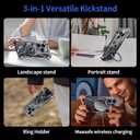 X Case for iPhone 14 Pro Case 6.1",with Kickstand 360Rotatable Magnetic Ring Stand,[Compatible with MagSafe] Shockproof Aluminum Metal Phone Case Slim & Light Phone case,Gray (Black)