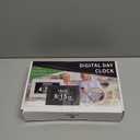 Johnziny 7 Inch Digital Clock with Day and Date for Elderly Large Display Digital for Elderly Dementia Clock Alarms, 12 Alarms and 8 Tags,4 Colors Display Calendar Alarm Clock(Black)