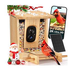PeckCam® Bird Feeder with Camera - 4MP 2K Live AI Bird Species Identification Instant Arrival Alerts - Smart Cameras Birds Feeders Solar Powered Birdwatching Gift for Birdlover Mom Dad, 2.4GHz WiFi