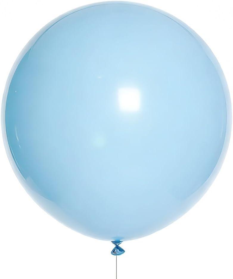Pastel Blue Latex Party Balloons 10 Pack 36 inch Round Light Blue Balloons for Wedding Baby Shower Gender Reveal Birthday Party Decoration