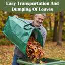 2PCS Leaf Collector, 53 Gallon Yard Waste Bags, Heavy Duty Foldable Lawn & Leaf Bags with 1 Pair Gloves, Reusable PP Large Yard Dustpan Garden Bag for Leaves Lawn Debris Trash