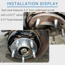 8 Pack Trailer Wheel Studs,Compatible with Lippert Axles 3500 lb, for Dexter Axles 4400 lb with 1/2"-20 UNF, 0.617" Spline, 0.77" Head