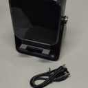 Wireless Induction Speaker 5-in-1 Bluetooth Speaker with Phone Stand,Stereo Sound, 3500mAh Rechargeable, 8 RGB Ambient Light, 360 Adjustable Holder for iPhone/Android/iPad,Gifts for Men Women (Black)