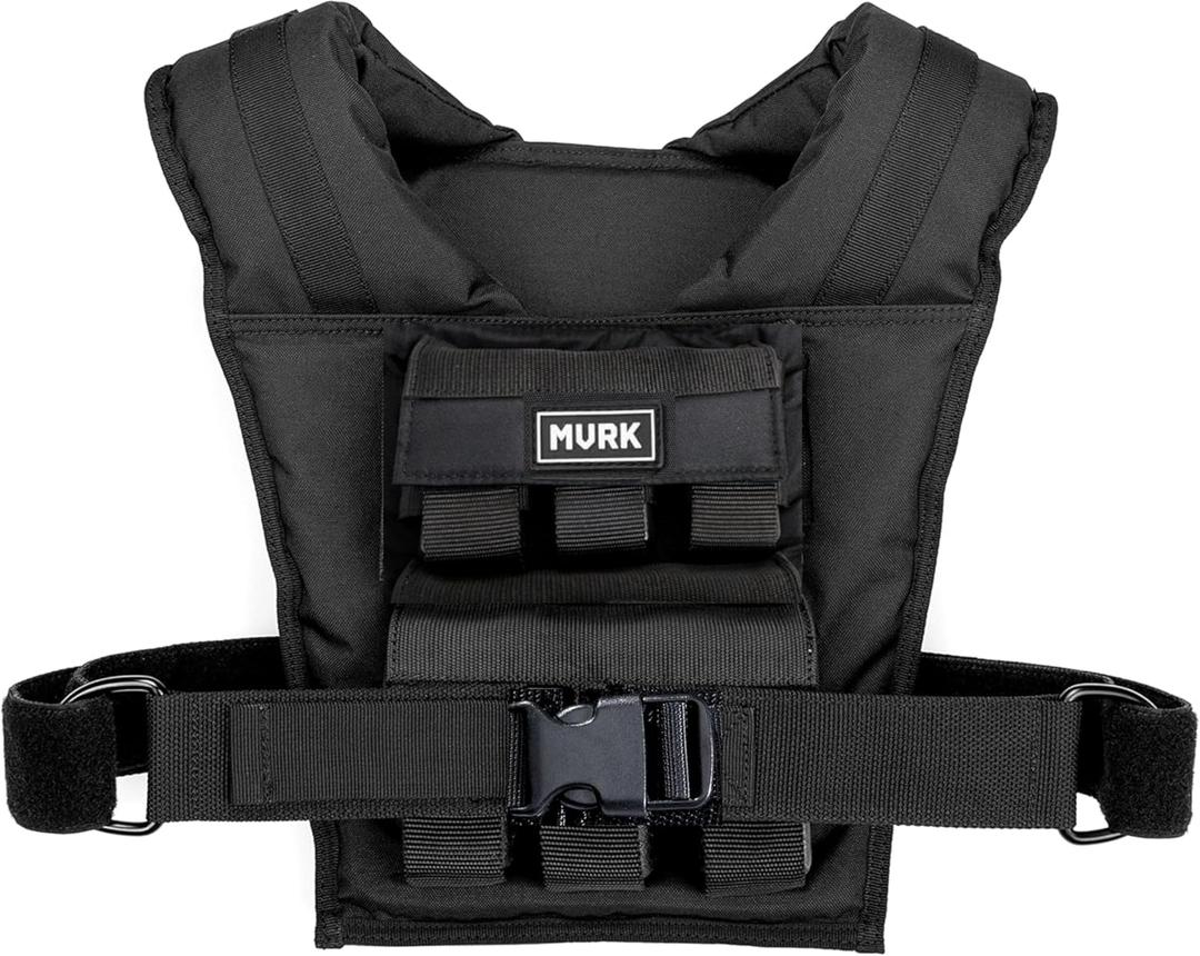 MVRK Adjustable Weighted Vest Men 18 lbs - Weighted Workout Vest With Iron Weights, Heavy Duty Weighted Exercise Vest For Functional Training, Slim Design Weighted Running Vest, Weight Vest for Men