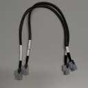 Cable Plus (2 Pack) Mini SAS SFF-8087 to Mini SAS SFF-8087 Cable, 1.5 FT / 50 CM