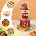 Halloween Cupcake Stand - 3 Tier Cupcake Tower Hhalloween Black Cat Pumpkin Ghost Decorations Dessert Holder for Table Display Party Decor