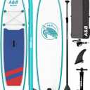 ABBOARD Inflatable Stand Up Paddle Board - Extra Wide Fishing Paddleboard with Sup Accessories Youth/Adults