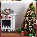 24 Pcs Christmas Bows Decoration 0.8 Inch Widened Polka Dot Ribbon Bow Red Green White Velvet Wreath Bow Thin Christmas Bows Twist Tie Garland for Xmas Tree Party Decor