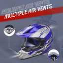 OUMURS Adult Motocross Dirt Bike Helmet with Goggles, Gloves & Mask Dirt Bike ATV Helmet for Unisex-Adult Men Women Adjustable Sun Visor DOT/FMVSS-218 Off-Road Motorcycle Helmet UTV Helmet Downhill M