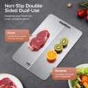 Titanium Cutting Board Set of 3, 100% Pure Titanium Cutting Boards for Kitchen, Non-Toxic, Double-Sided Chopping Boards for Raw & Cooked Food, Handles Included, Dishwasher Safe(M+L+XL)