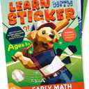 Learn by Sticker - Addition & Subtraction Workbook for Kids Ages 4-8, 8-12 - Create 10 Pages Sticker by Number Animal Sports Stars with Fun Games, Activities (Math)