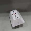 Wall Mount Power Strips Wall Charger 6 Outlet Extender 4 USB Ports (5V, 2.4A, 12W) and Night Light 3-Sided Power Strip with Adapter Spaced Outlets - Multi Plug Outlet Surge Protector for Home Office