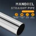 3 Inch Stainless Steel Exhaust Pipe 30 Inch Long, 3" OD x 30" Length T304 Straight Exhaust Tubing DIY Extension Pipe, Automotive Universal Fit, 1 Pack