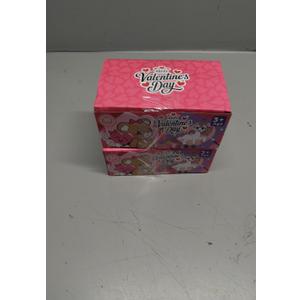 2 x PARSUP 30-Pack DIY Valentine Coloring Card Kit - Watercolor Paint Set + Brushes | Classroom Valentine Exchange Gifts, Kids Paint Party Favors, Valentines Crafts for School