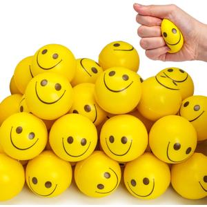 LovesTown 40PCS Stress Balls Bulk, 2 Inch Sensory Toys for Kids Squishies Fidget Toys Stress Relief Gifts for Coworker Classroom Prize Party Supplies Goodie Bag Stuffer