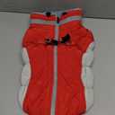 AOFITEE Dog Coat, Warm Dog Jacket, Reflective Winter Coats for Medium Dogs, Turtleneck Dogs Winter Jacket with Harness Built in, Waterproof Windproof Pet Fleece Vest Puffer Jacket, Christmas Red, Size M