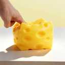 Yellow Cheese Squishy Slow Rising, Squishy Squeeze Cheese Block, Soft Novelty Toy, Stress Balls for Adults Rebounding Sensory Squishys Cheese (Large)