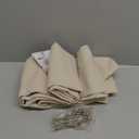 DUKIYO Extra Long Linen Shower Curtain 96 Length Textured Cloth Shower Curtain Set with Hooks 72x96 Inch Water Repellent Extra Large Boho Farmhouse Hotel Luxury Drapes for Bathroom Beige Cream